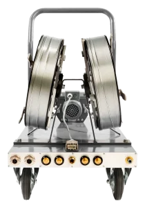 OSUCAS wire feed trolley WFC600, rear view with connections