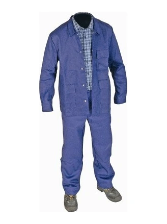 Protective suit for metal sprayers, two-piece version with jacket and trousers